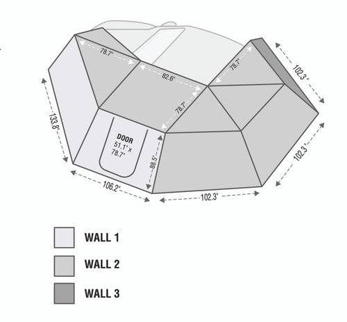 Overland Vehicle Systems 18099910 Nomadic AWNING ACCESSORIES OA