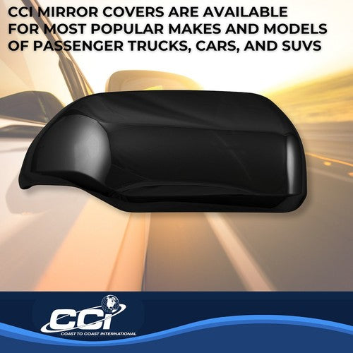 Coast To Coast MC67553RBK Exterior Mirror Full Cover Gloss Black ABS Set Of 2