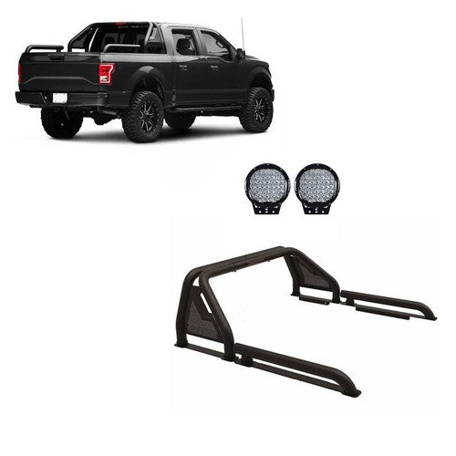 Black Horse Offroad GLRB-01B Tubular Powder Coated Steel Truck Bed Bar