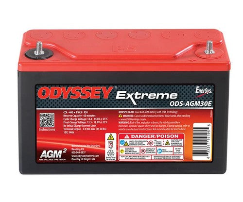 Odyssey Battery ODS-AGM30E Extreme Series BATTERY AUTO AGM PRIMARY