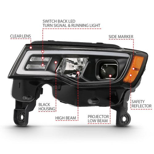ANZO USA 111418  HEADLIGHT ASSEMBLY
