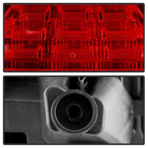 Xtune 9052040 Tail Light Assembly Black Housing Red LED Brake Light Single