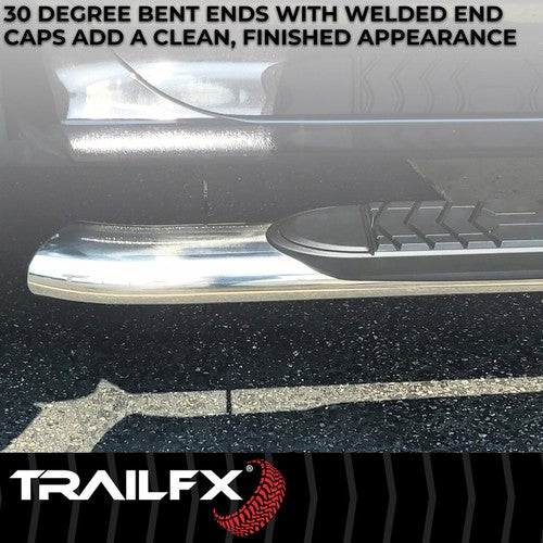 TrailFX A7063S TFX 5" Oval Bent Side Bars NERF BAR OVAL 5"