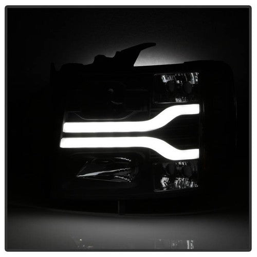 Spyder Chevy Silverado 1500 07-13 Version 3 Projector Headlights - Black PRO-YD-