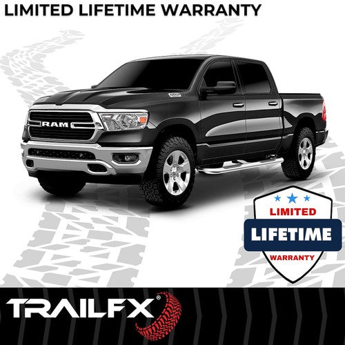 TrailFX A0049S TFX Round Tube Side Steps NERF BAR ROUND 3"
