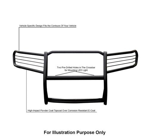 Black Horse Offroad 17H151402MA Grille Guard Modular Black Semi-Gloss Powder Coa