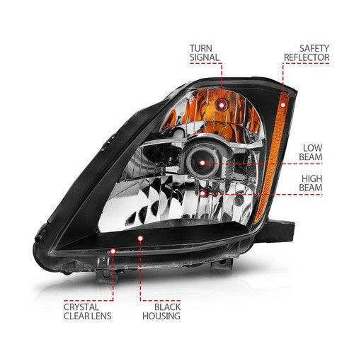 ANZO USA 121108 Crystal Clear HEADLIGHT ASSEMBLY