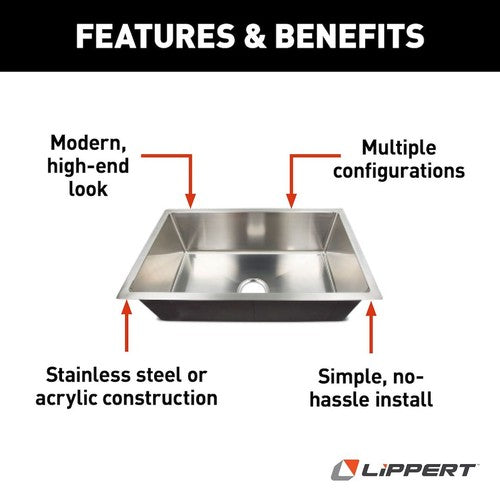 Lippert Components 385313 Better Bath BATHTUBS SHOWERS & SINKS RV