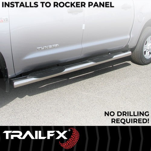 TrailFX A8221S TFX 6" Oval Straight Side Bars NERF BAR OVAL 6"