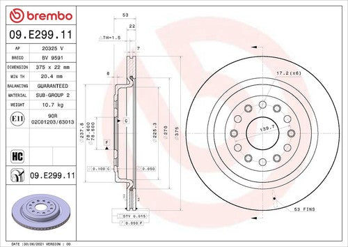 Brembo 09E29911C02 Prime DISC BRAKE KIT