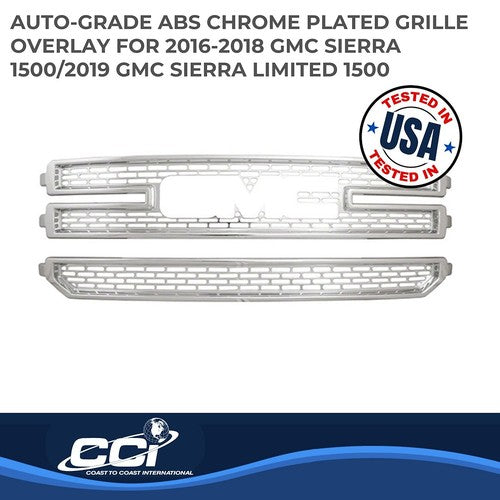Coast To Coast IWCGI141 Grille Insert Overlay Mesh Style 2 Piece Chrome Plated