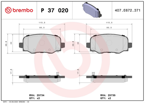 Brembo P37020 PRIME LINE DISC BRAKE KIT