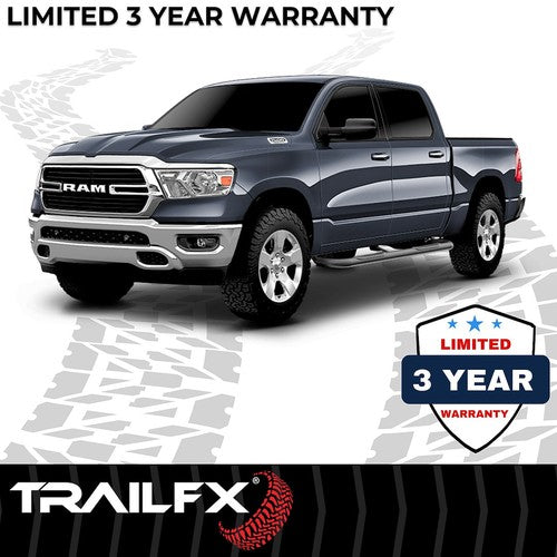 TrailFX A0053B TFX Round Tube Side Steps NERF BAR ROUND 3"