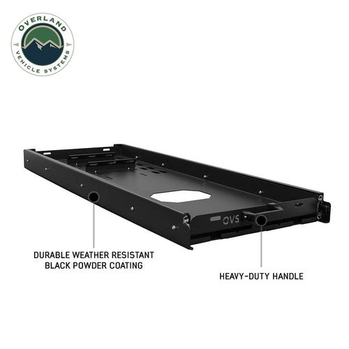 Overland Vehicle Systems 21010504 Refrigerator Slide Tray 102in Lx 20in W Black
