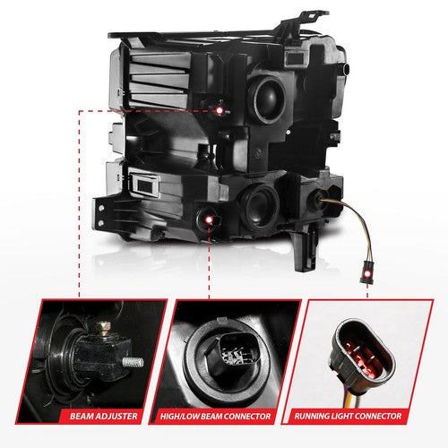 ANZO USA 111566-R  HEADLIGHT ASSEMBLY