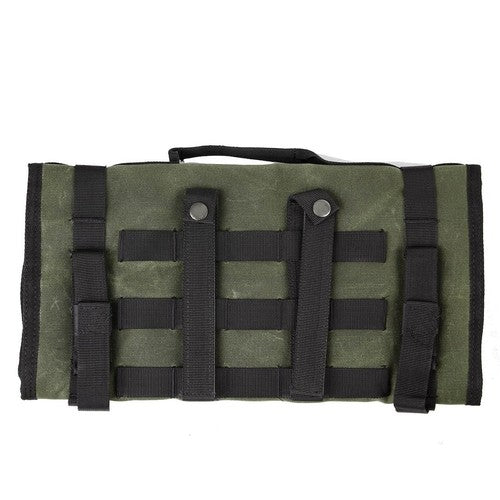 Overland 21109941 Gear Bag Rolled Style 34.4"L X 15"W 12 Pockets Brown Canvas