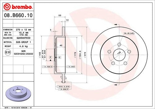 Brembo 08B66010C02  BRAKE ROTORS