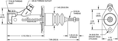Wilwood Brakes 260-15091  BRAKE MASTER CYLINDER
