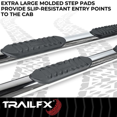 TrailFX 2930313041 TFX 4" Oval Tube Side Steps NERF BAR OVAL 4"