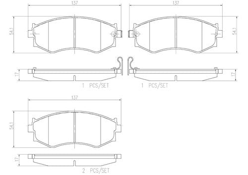 Brembo P30002N NAO BRAKE PADS