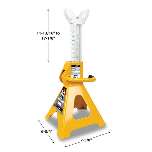 Performance Tool W41022 Ratchet Style Jack Stand Set for Lifting Vehicles During