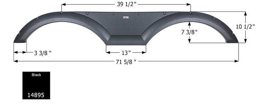 Icon 14895 Tandem Axle FENDER SKIRTS RV