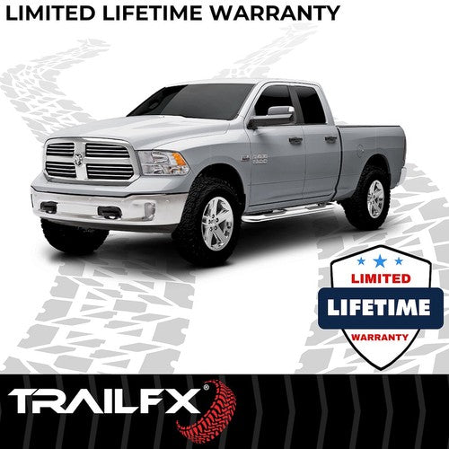 TrailFX A0029S TFX Round Tube Side Steps NERF BAR ROUND 3"