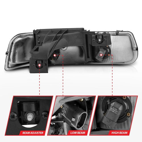 ANZO USA 111011 Crystal Clear HEADLIGHT ASSEMBLY