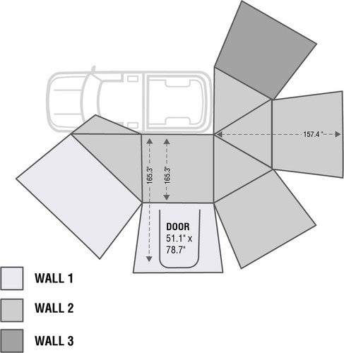 Overland Vehicle Systems 18099910 Nomadic AWNING ACCESSORIES OA