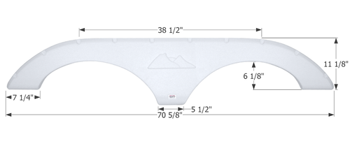 Icon 12303 Tandem Axle FENDER SKIRTS RV