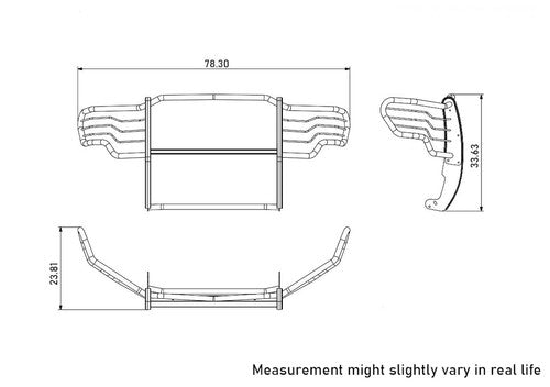 Black Horse Offroad 17FP30MA  GRILL GUARD