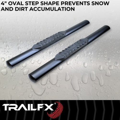 TrailFX A1546T TFX 4" Oval Tube Side Steps NERF BAR OVAL 4"