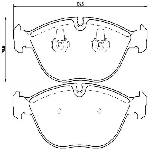 Brembo Front Brake Pads Fits Mercedes S500 2003-2006 Low Metallic P06019