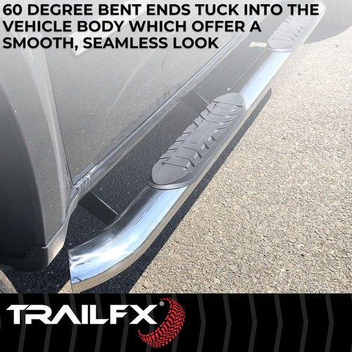 TrailFX A1002S TFX 4" Oval Tube Side Steps NERF BAR OVAL 4"
