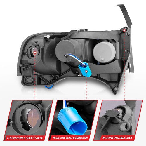 ANZO USA 111206 Crystal HEADLIGHT ASSEMBLY
