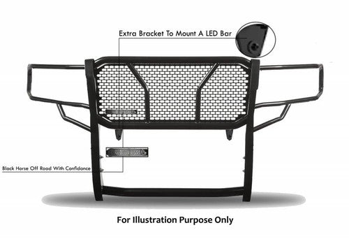 Black Horse Offroad RU-DOSP19-B Rugged Series GRILL GUARD
