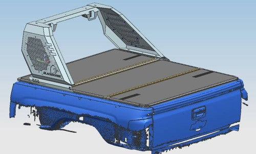 Black Horse Offroad VIRB08B Modular Powder Coated Steel Truck Bed Bar