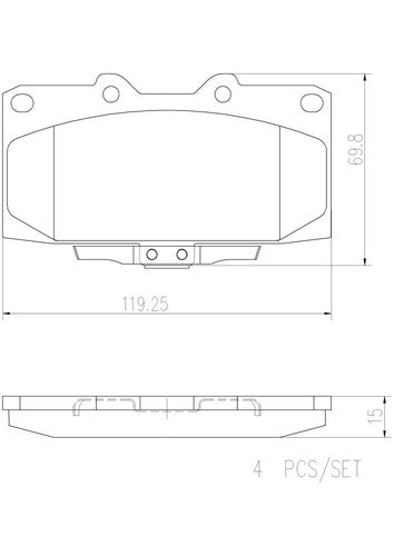 Brembo Front Ceramic Brake Pads Fits 2006-2007 Subaru Impreza 4 Piece P56034N
