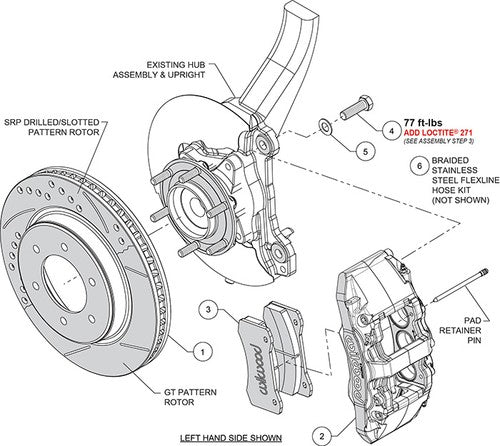 Wilwood Brakes 140-17557-DR Aero6-DM DISC BRAKE KIT