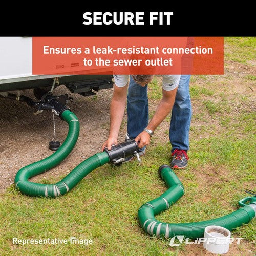 Lippert Components 360789 4 Ft. Green Sewer Hose w/Coupler