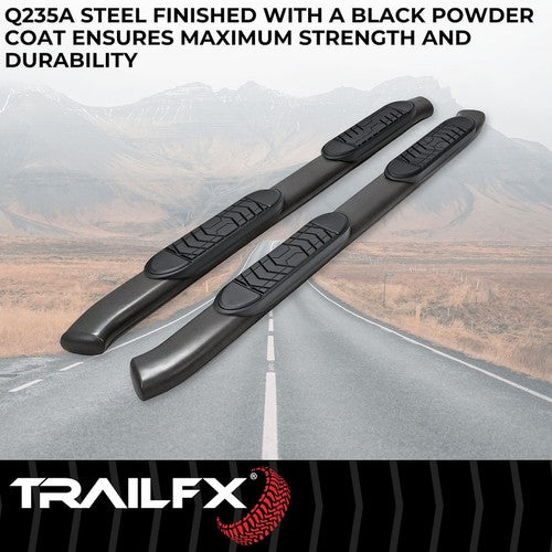 TrailFX A7103T TFX 5" Oval Bent Side Bars NERF BAR OVAL 5"