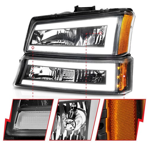 ANZO USA 111501 Crystal HEADLIGHT ASSEMBLY