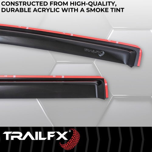 TrailFX 4536IC TFX 4-PC Window Vents RAINGUARDS
