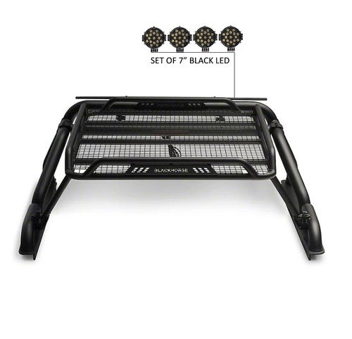 Black Horse Offroad WRB-001BK-PLB  Truck Bed Bar