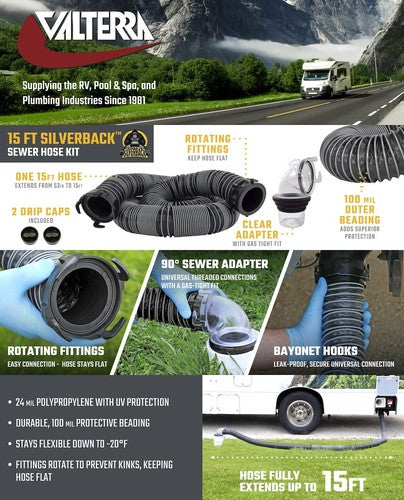 Valterra D04-0650 Silverback  SEWER HOSES RV