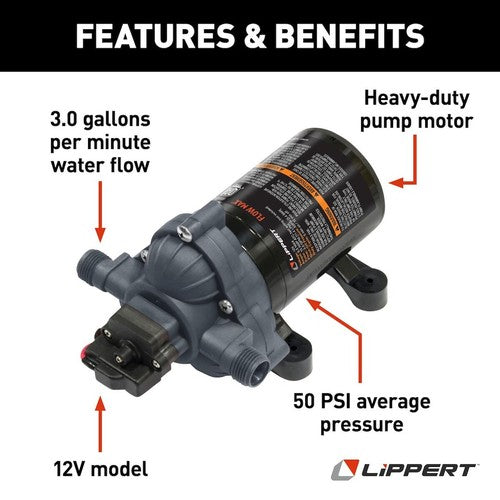 Lippert Components 689052 Flow Max  WATER PUMPS RV
