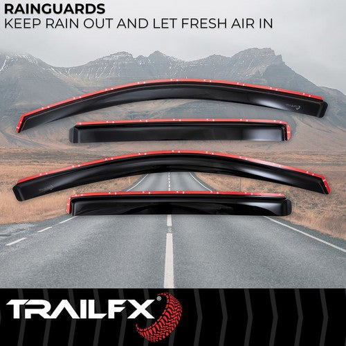 TrailFX 4977IC TFX 4-PC Window Vents RAINGUARDS