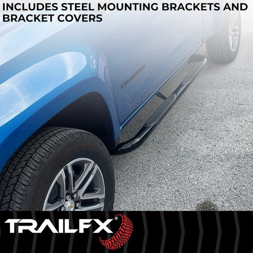 TrailFX 1150540073 TFX Round Tube Side Steps NERF BAR ROUND 3"