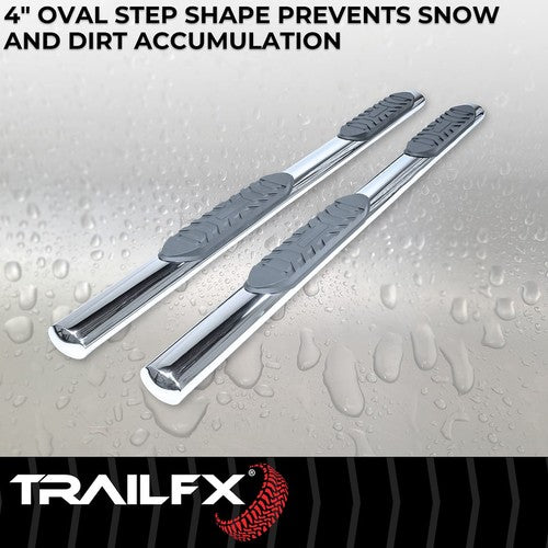 TrailFX 2930313041 TFX 4" Oval Tube Side Steps NERF BAR OVAL 4"