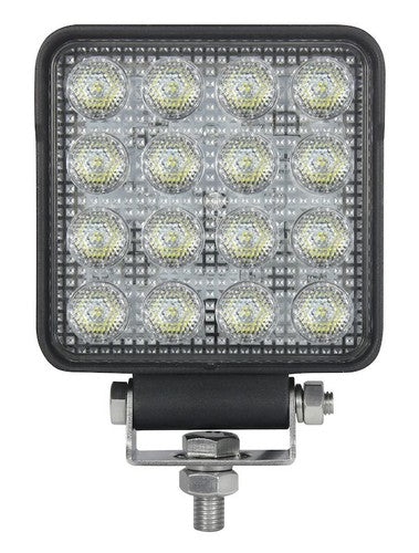 Hella 357106002 Work Light 4 Square Pedestal Mount Multivolt Close Range Black